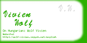 vivien wolf business card